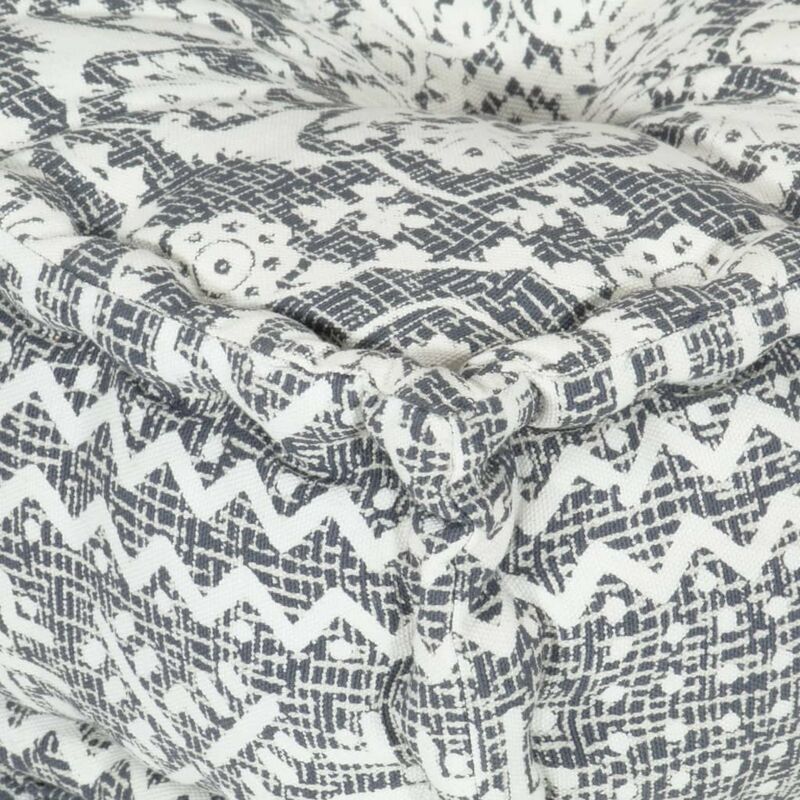 

Puf modular de tela gris claro
