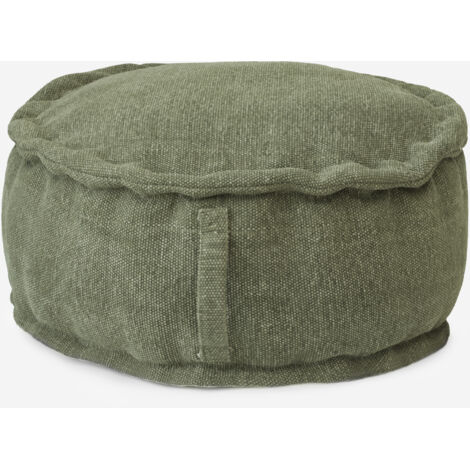 PUF NATURAL BEND VERDE REDONDO Ø60X25CM