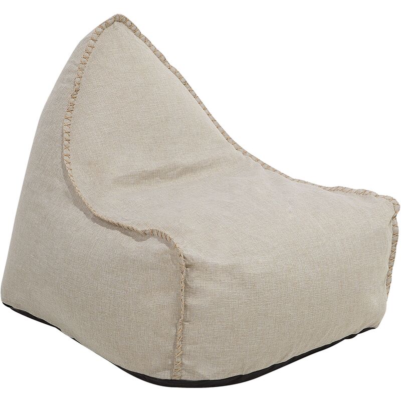 

Beliani - Puf sillón beige LINEN DROP