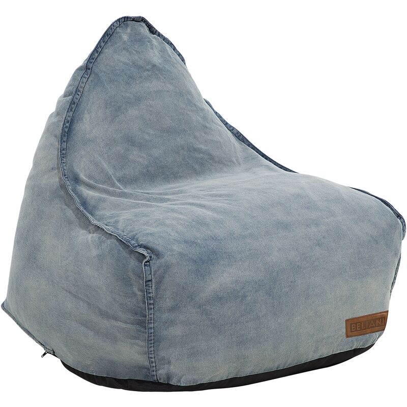 

Beliani - Puf sillón vaquero LINEN DROP