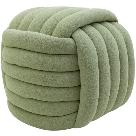 Puf Rebecca Mobili Tawa 45x50x50 Tela de Poliéster MDF Verde Moderno