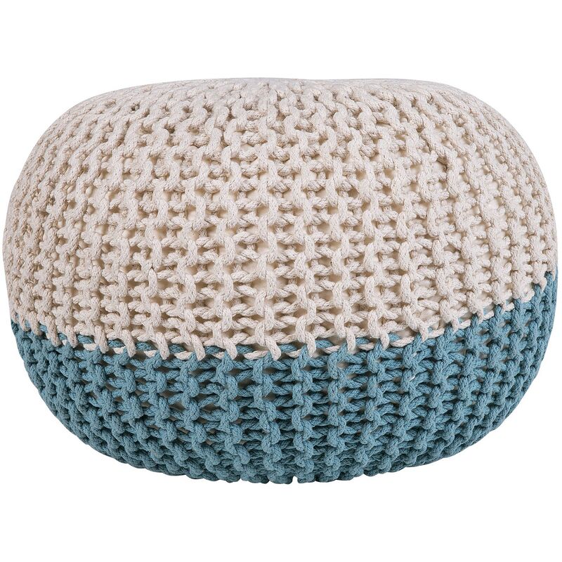 

Beliani - Puf azul/beige 50 x 35 cm CONRAD