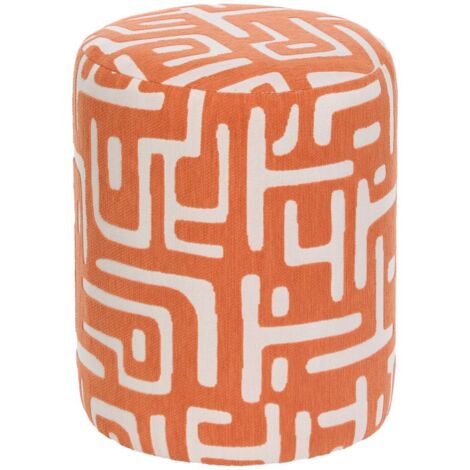 Puf redondo Delor Naranja 30x36 cm - Atmosphera créateur d'intérieur
