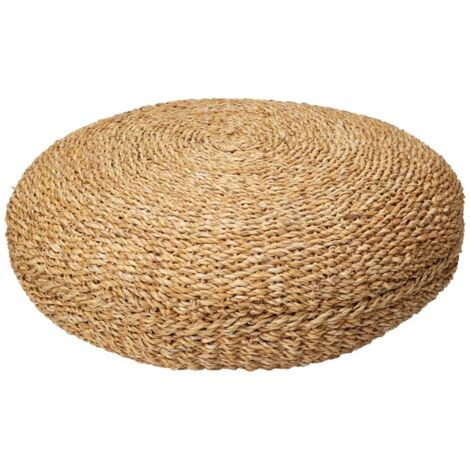 Puf redondo natural de hierba marina Ø58x20 cm Home&Styling