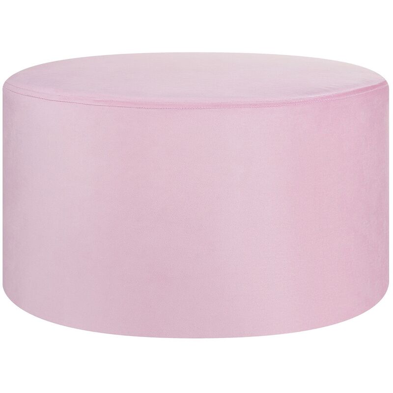 

Beliani - Reposapiés de terciopelo rosa MILLEN