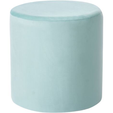 Puf reposapiés otomana de terciopelo verde menta moderno sala de estar dormitorio Lovett