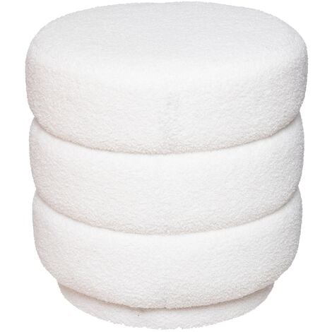 Sinan vibe buckle pouf blanco - Atmosphera - Blanco, Blanca