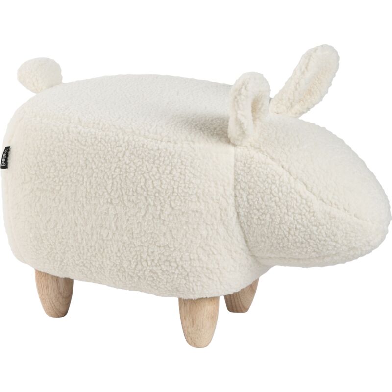 

Puf tapizado blanco BUNNY