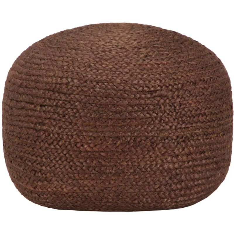 

vidaXL Puf tejido a mano marrón 40x45 cm yute - Marrón