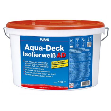 Pufas Aqua-Deck Isolierweiß 12,5 Liter 14205000