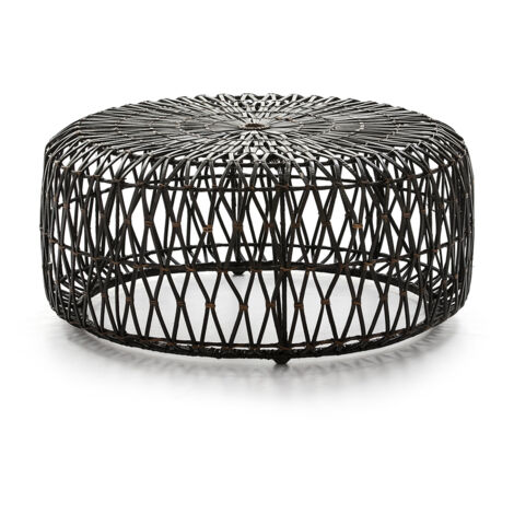 Puff 89x89x38 Marron/Osier Miel