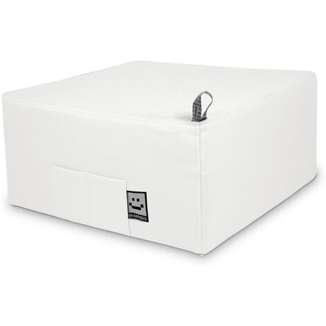 Puff Cama Individual para una persona Polipiel Blanco Happers Único Blanco