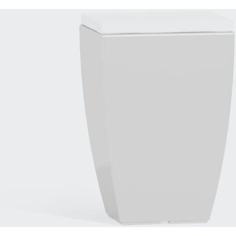 Puff Comfy Fine Blanco en Polímero Monacis - Cm 33X33X55 H
