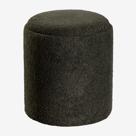 Puff con vassoio e contenitore in ciniglia Ø40 cm Berkeleni SKLUM            