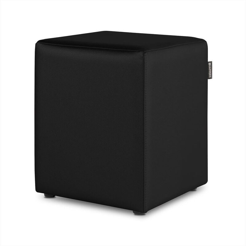 

Puff Cubo Polipiel para Exterior o Interior Negro 1 UNIDAD Negro