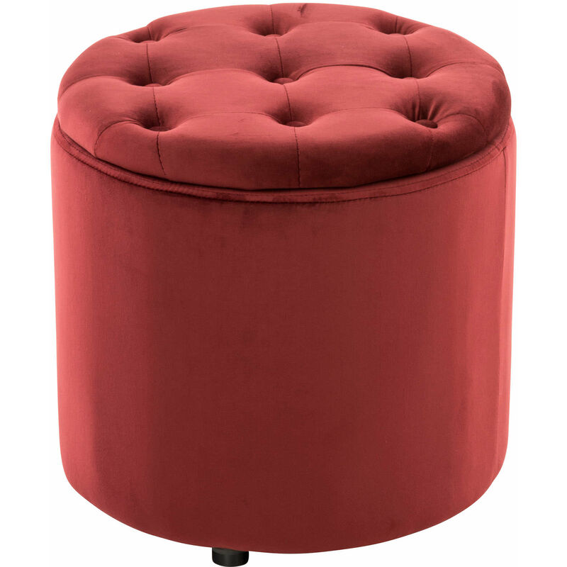 

CLP - Puff De Almacenaje Redondo Pantin Rojo