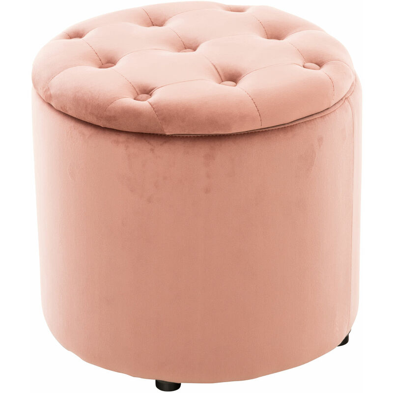 

CLP - Puff De Almacenaje Redondo Pantin Rosado