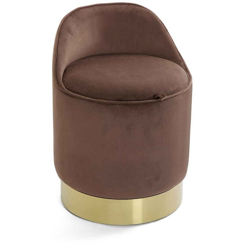 

Puff Marron/ Dorado Almacenaje