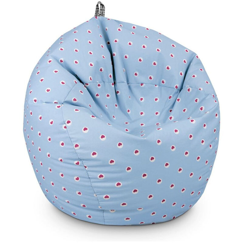 

Puff Pelota Estampado Corazones Azul - Happers