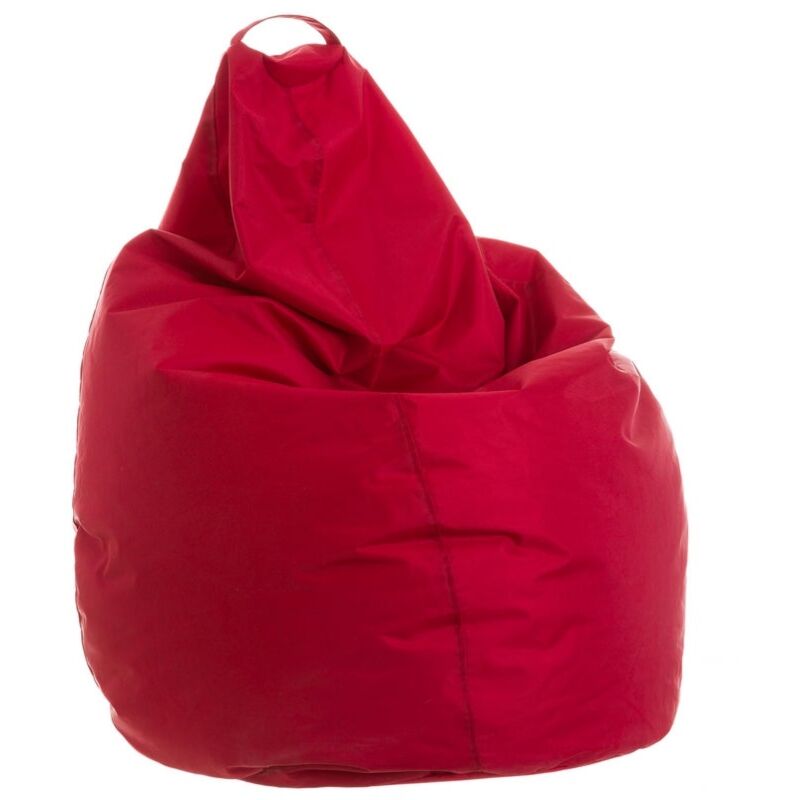 

Púff pera rojo moderno de poliéster de 75x130x75 cm