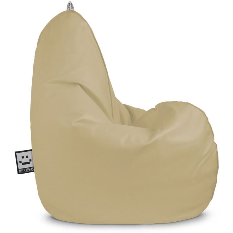 Pouf Poire Relax Similicuir Beige Enfant Beige