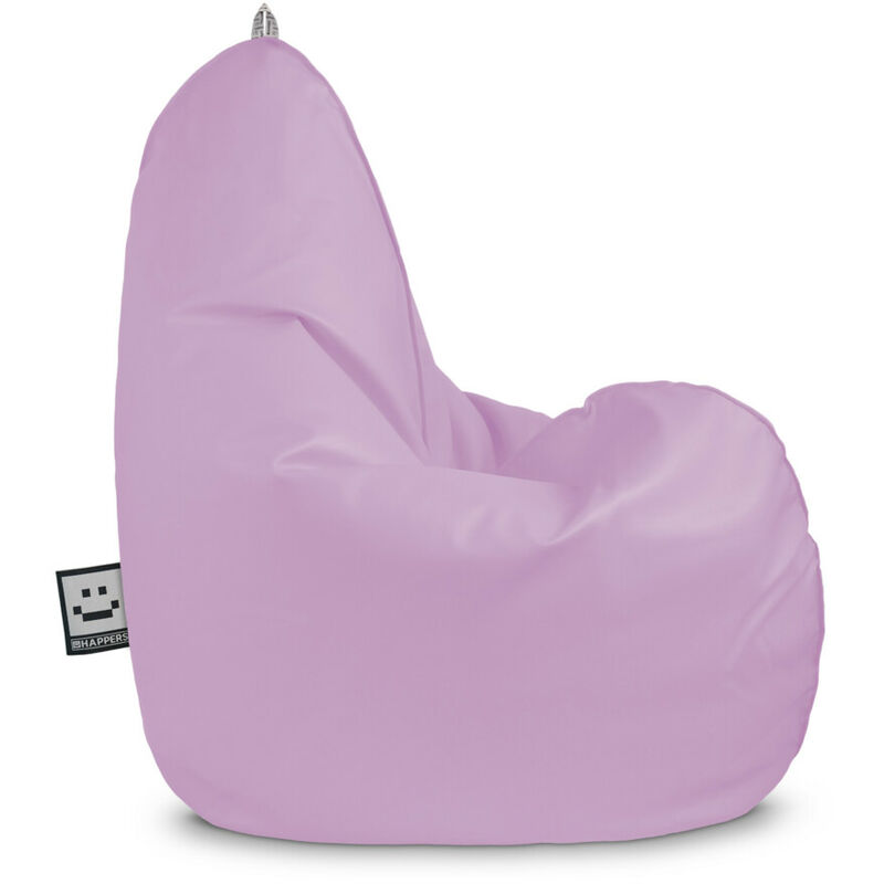 Happers - Pouf Poire Relax Similicuir Indoor Lavende Enfant