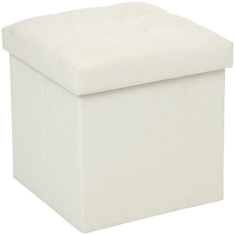 Puff plegable 'Lysandre' beige - Atmosphera créateur d'intérieur