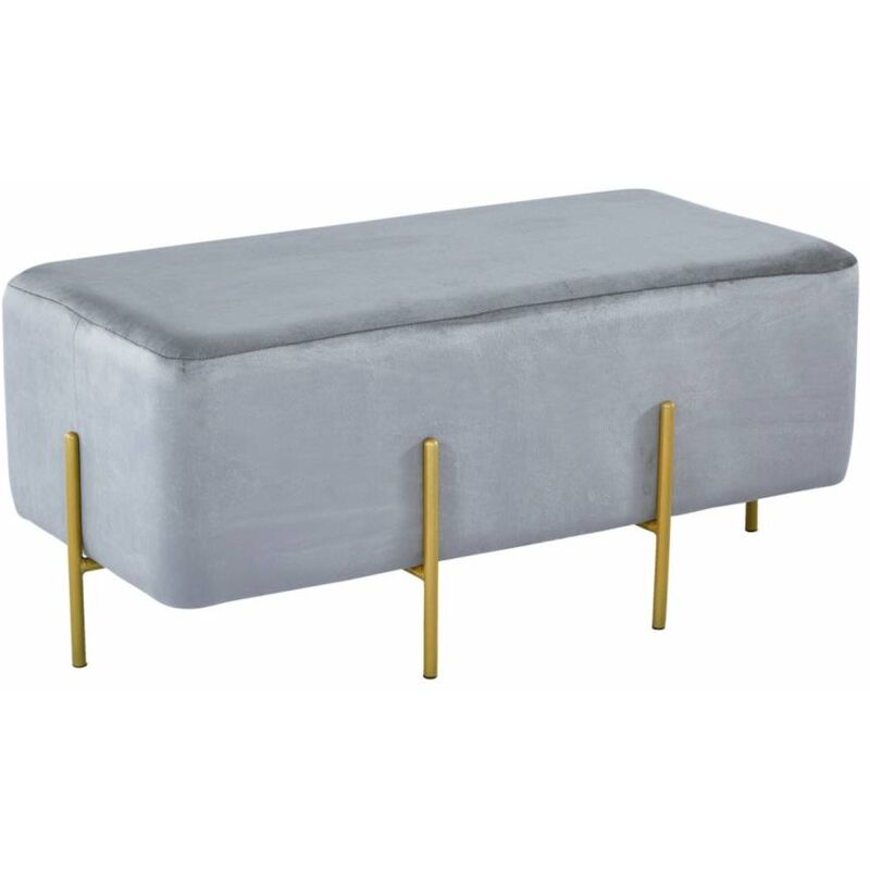 

Puff Reposapies Rectangular Ma Velvet Gris Ancho: 91.5 X Largo: 42 X Alto: 45