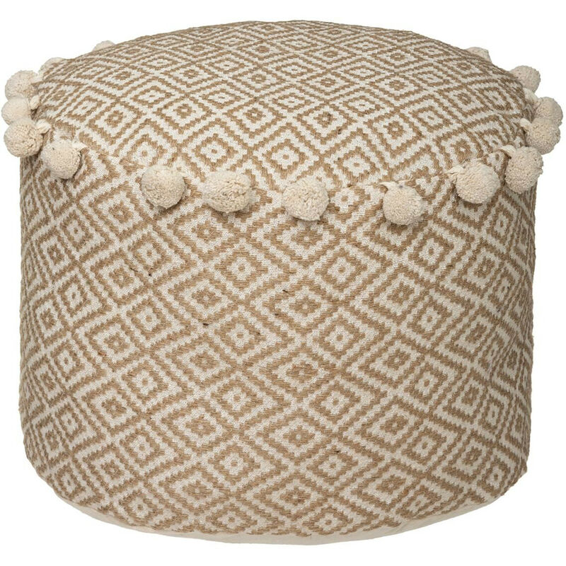 

Puff Salón Pompones Beige Risis 39Cm