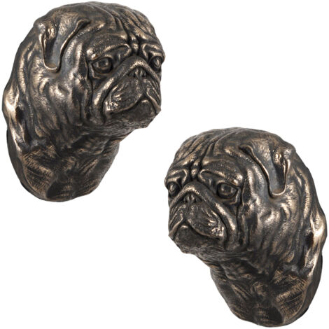Pug, Pug, Carlin - statuetta di cane, busto appeso, decorazione unica per un amante dei cani di Art-Dog