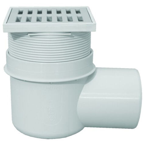 Puisard de cave horizontal siphonné DN110 support de grille en plastique 148x148mm/138x138mm