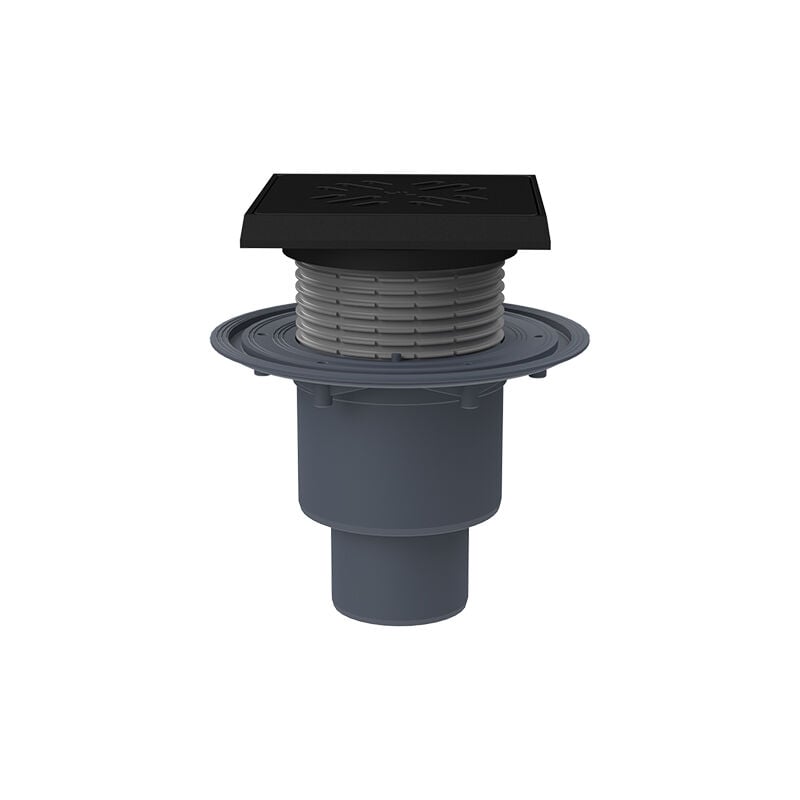 Puisard de sol DN50/75/110, cadre en fonte 150x150mm/137x137mm, anti-odeur 'Primus blue'