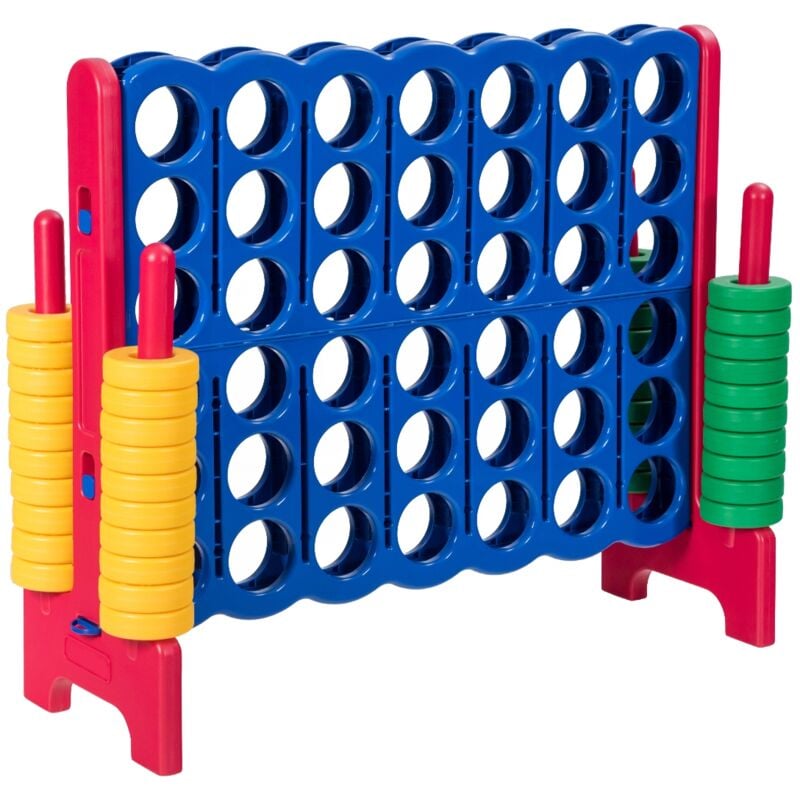 Puissance 4 Géant pour Enfants et Adultes avec 42 Jetons Circulaires Bleu foncé CW8884 design in