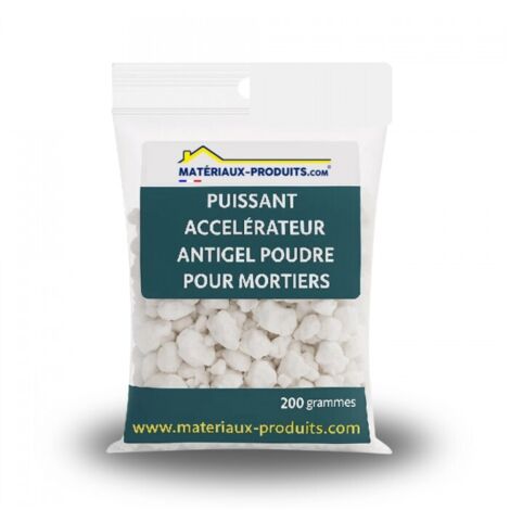 Puissant accélérateur, antigel poudre pour mortiers - 200 g Blanc - MATPRO
