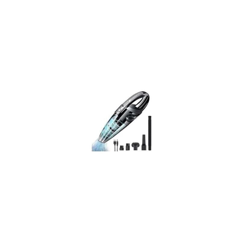 SNQ - Puissant aspirateur à main sans fil portable 120 w 2200 mAh avec fonction humide et sèche, filtre Hepa lavable et 5 buses rechargeables pour la