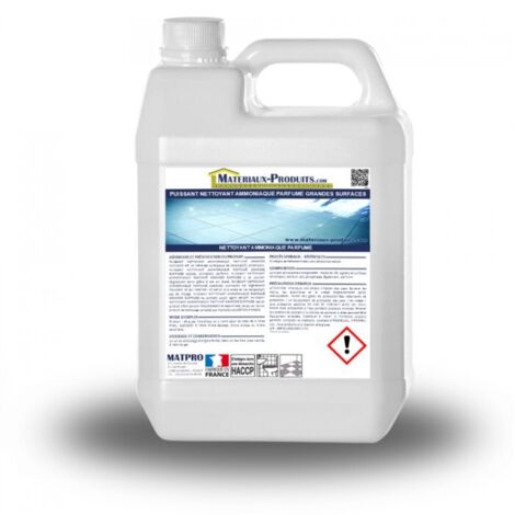 Puissant nettoyant ammoniaqué parfumé grandes surfaces - 5 L Citronnelle - MATPRO