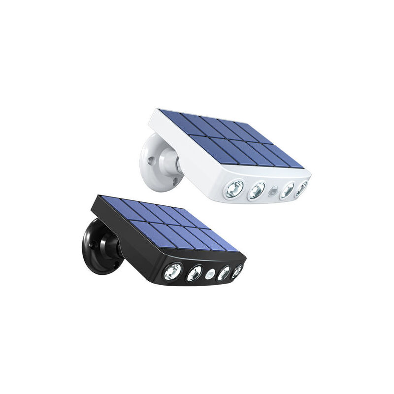 Kcvv - Puissante lumière solaire capteur de mouvement extérieur étanche jardin led lumière solaire projecteur pour chemin de jardin rue led applique