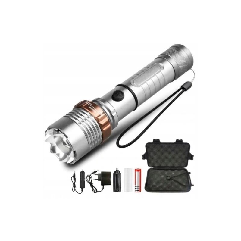 PUISSANTE TORCHE MILITAIRE MULTIFONCTIONNELLE 5x LED CREE