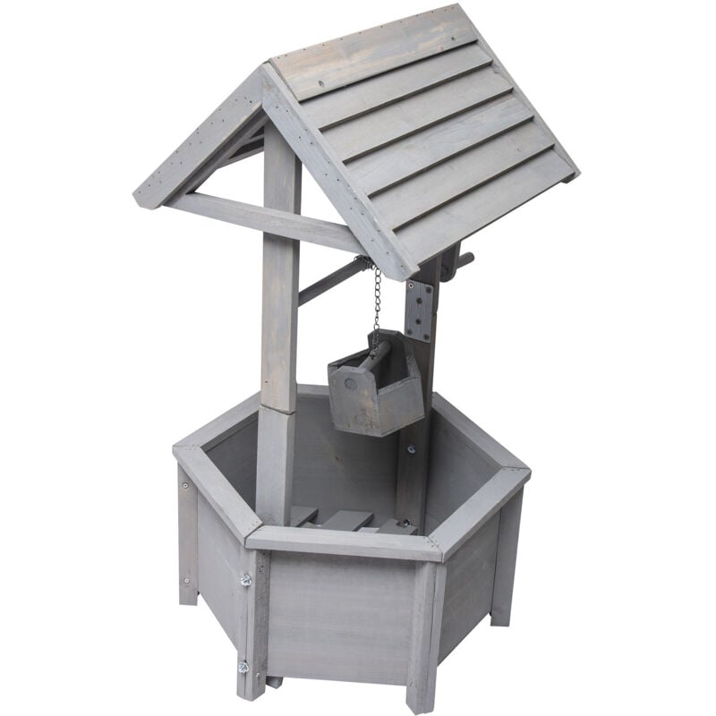 Puits décoratif en bois Werka Pro 38x42x82cm