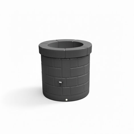 Puits récupérateur d'eau de pluie 340L – Polyéthylène haute densité – Bac de plantations – Traitement anti UV – Kit de raccordement inclus – Plast'Up Rotomoulage