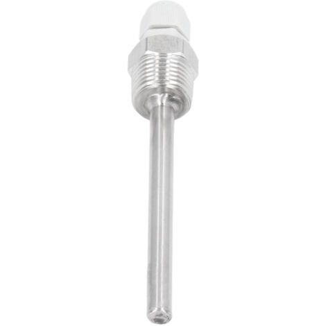 Puits thermique inox 100mm avec bouchon ABS pour sonde de température solaire