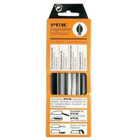 PUK Assortiment de lames de scie 390170 12 pièces - 390170