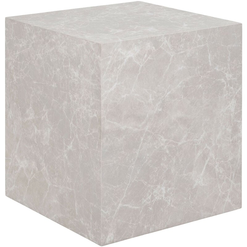 Pula - bout de canapé - effet marbre - 40 cm - beige