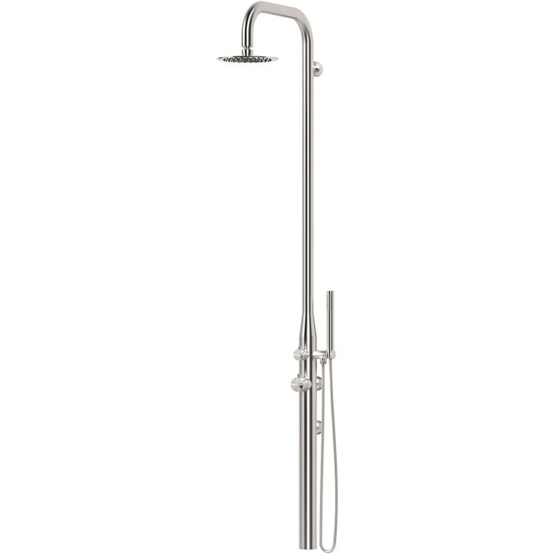 Sined - Douche Extérieure Murale En Acier Inoxyd Cm 183x6x40 Doccia Pula Parete Inox