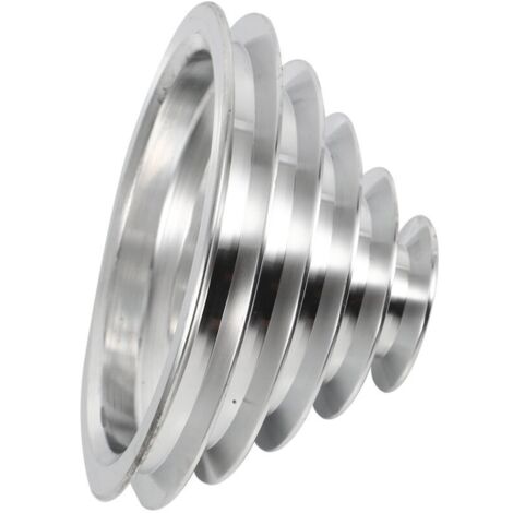 Puleggia a pagoda in alluminio tipo A, foro 25 mm, 5 stadi, per cinghia di distribuzione