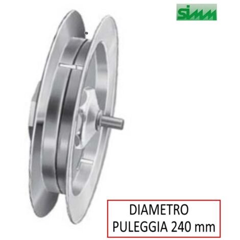 PULEGGIA DIAMETRO 220 MM CON CALOTTA PER RULLO FERRO