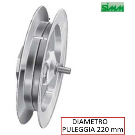PULEGGIA DIAMETRO 220 MM CON CALOTTA PER RULLO FERRO