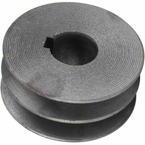 Puleggia metallica a doppia scanalatura, ruota motore, ruota sincrona da officina, diametro esterno 72 mm, diametro interno 24 mm, chiavetta 8 mm, di