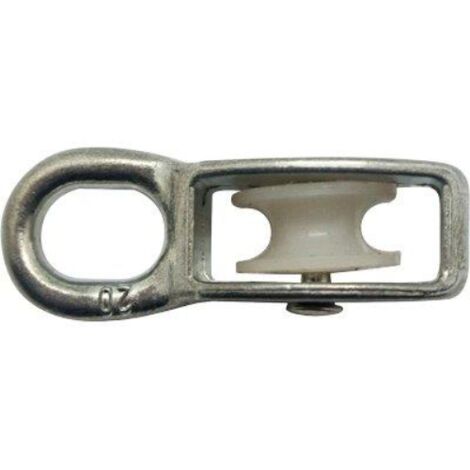 Puleggia nylon self occhiolo nichelato d.mm 80 (5 pezzi)