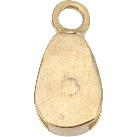 Puleggia per fune per bandiera in ottone rotante, diametro 32 mm, blocco singolo di sollevamento, lucidato fine per funi di segnalazione, navi, yacht